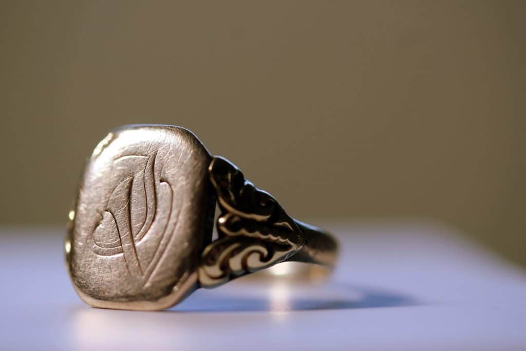 monogram ring